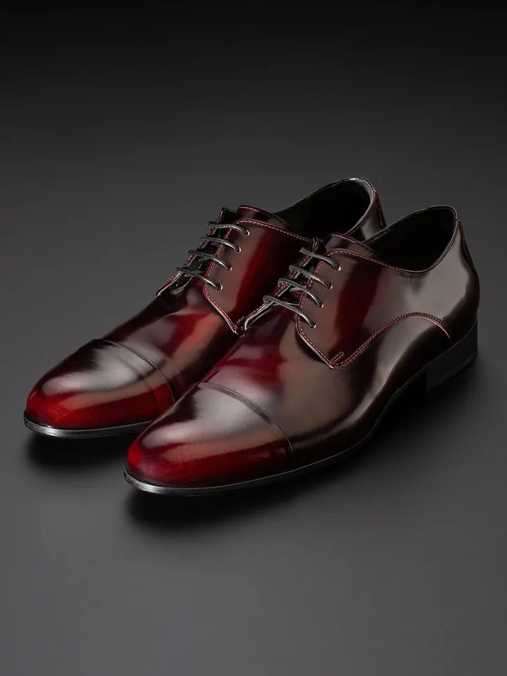Bordo cipele CI26, patinirani prijelaz od bordo do crne
